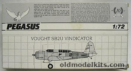 Pegasus 1/72 Vought SB2U Vindicator with Photoetched Details and High Visibility Paint Scheme, 3004 plastic model kit